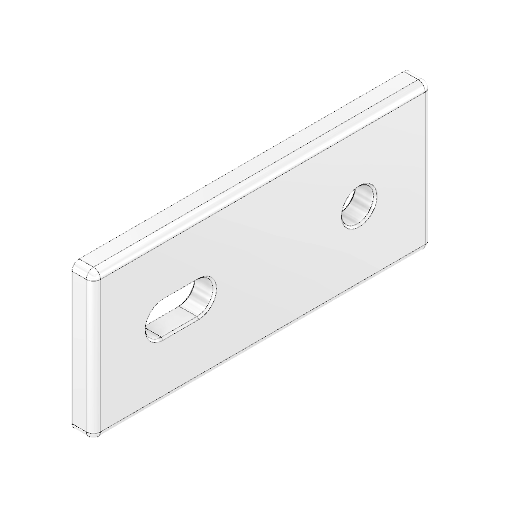 41-115-1 MODULAR SOLUTIONS FLAT PLATE<br>45 X 90 FLAT PLATE, W/ SLOTTED HOLE & HARDWARE